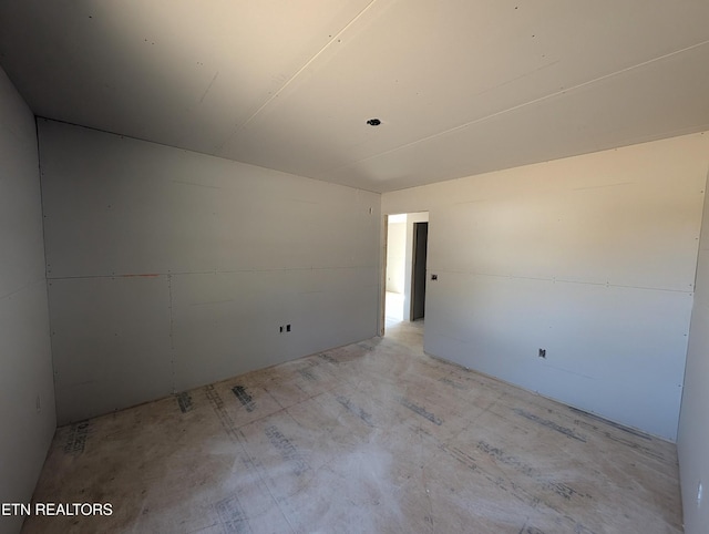 view of spare room