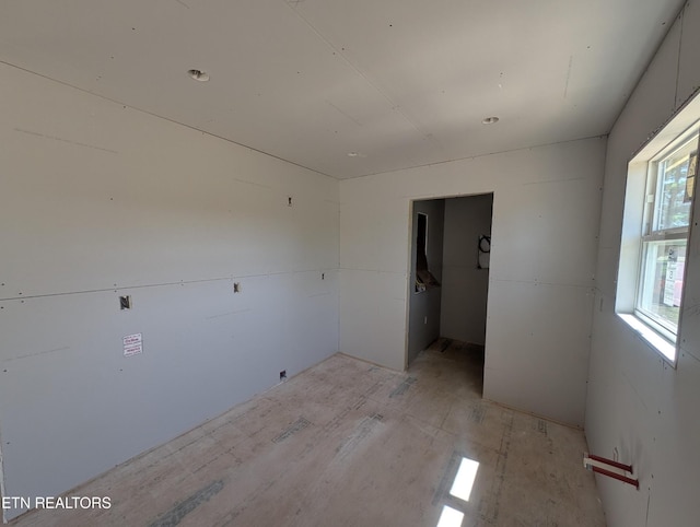 view of spare room
