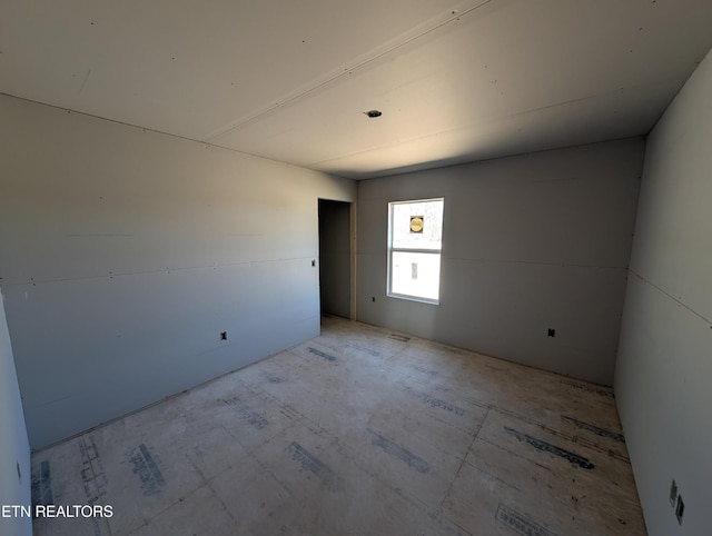 view of spare room