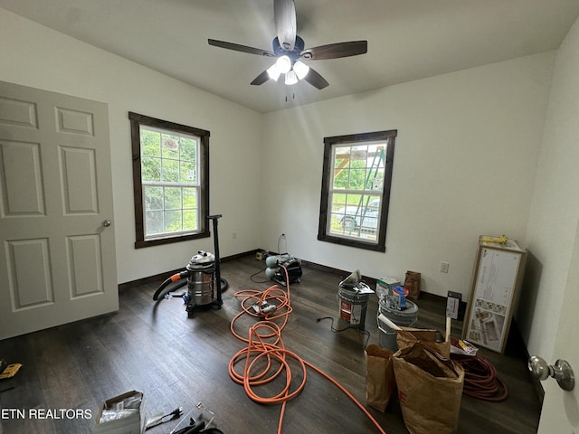 1173 Terry Ln, Jamestown, TN 38556 - bedroom with dark wood-type flooring and a ceiling fan
