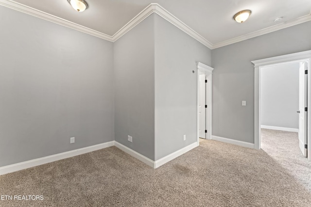 8508 Flowering Peach Ln, Knoxville, TN 37923 - unfurnished room with crown molding, carpet floors, and baseboards