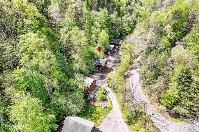 aerial view with a view of trees