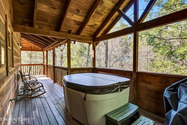 415 Silver Maple Ln, Gatlinburg, TN 37738 - sunroom / solarium with beam ceiling