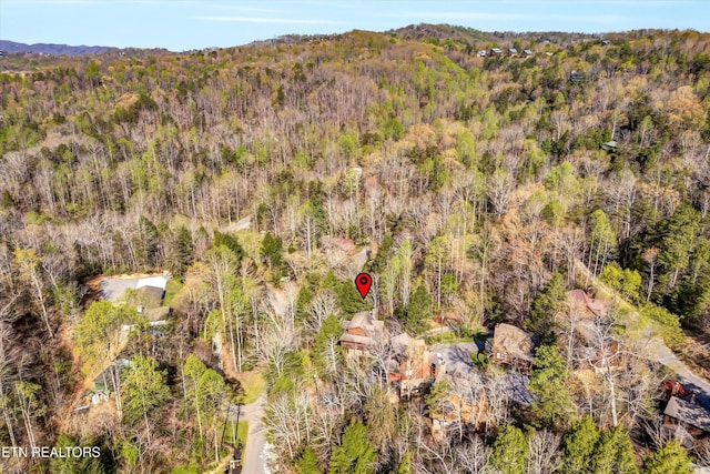 415 Silver Maple Ln, Gatlinburg, TN 37738 - drone / aerial view featuring a view of trees and a mountain view