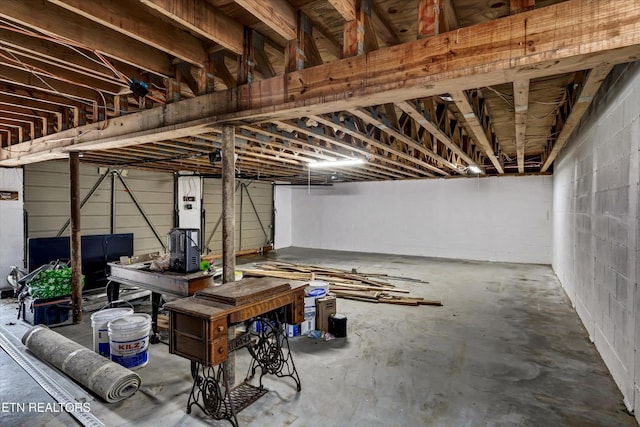 1606 Sexton Ln, Knoxville, TN 37932 - basement with concrete block wall