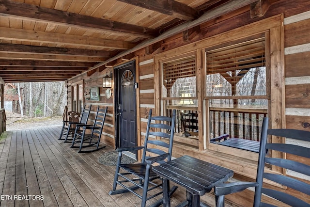 view of wooden terrace