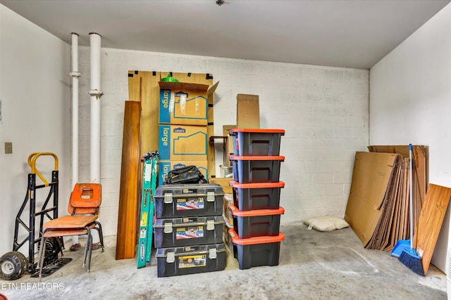 view of storage room