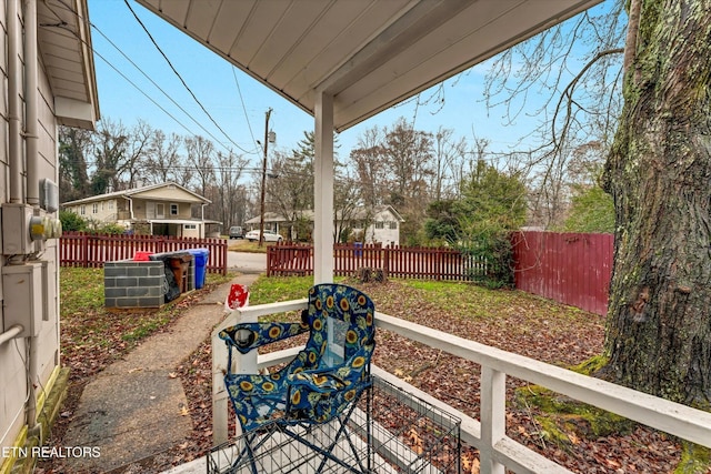 view of patio with fence