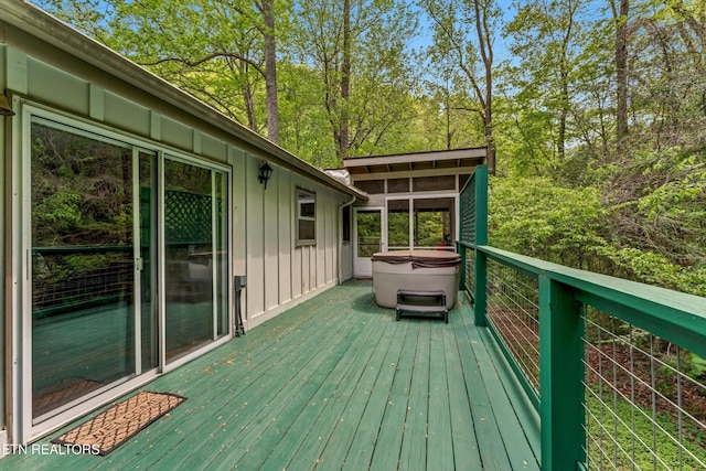 3178 N Clear Fork Rd, Sevierville, TN 37862 - deck with a hot tub
