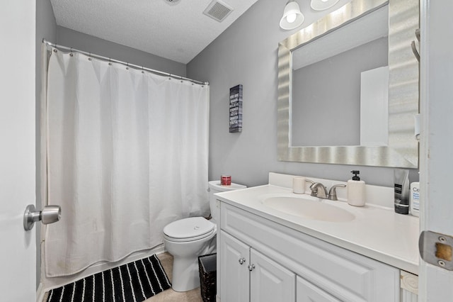 3295 Cimarron Trl, Murfreesboro, TN 37129 - full bath with visible vents, a textured ceiling, toilet, and vanity