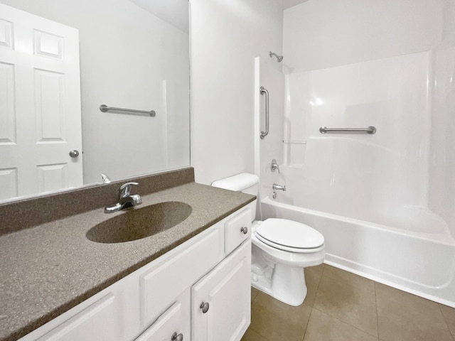 4013 Kristen St, Spring Hill, TN 37174 - bathroom featuring toilet, shower / tub combination, tile patterned flooring, and vanity