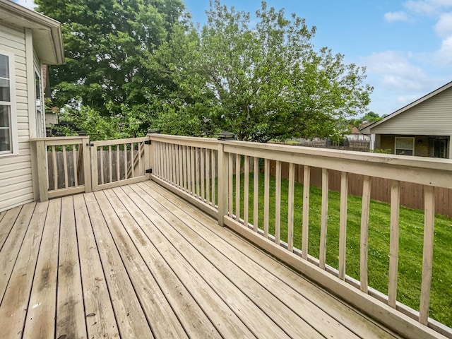 4013 Kristen St, Spring Hill, TN 37174 - wooden deck with a lawn
