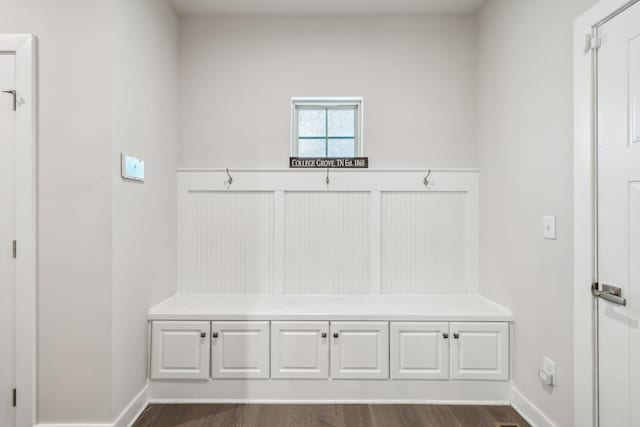 5017 Great Falls Ct, College Grove, TN 37046 - mudroom featuring dark wood-style floors and baseboards