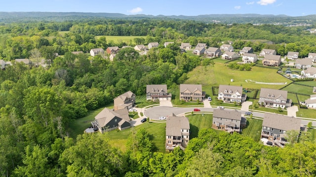 5017 Great Falls Ct, College Grove, TN 37046 - aerial view of residential area featuring a heavily wooded area
