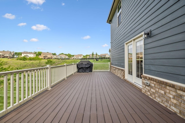 5017 Great Falls Ct, College Grove, TN 37046 - deck featuring a residential view and a grill