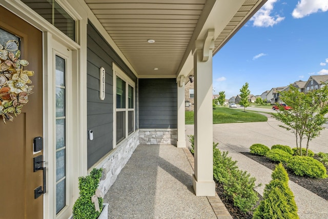 5017 Great Falls Ct, College Grove, TN 37046 - view of patio featuring a porch and a residential view