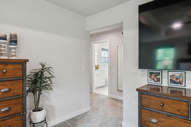 5017 Great Falls Ct, College Grove, TN 37046 - hallway with carpet flooring and baseboards