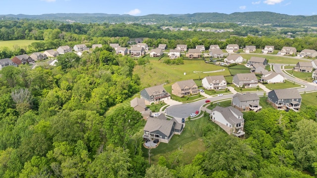 5017 Great Falls Ct, College Grove, TN 37046 - aerial view of property and surrounding area featuring nearby suburban area and a mountainous background