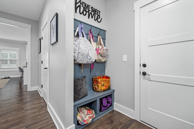 3420 Caroline Farms Dr, Murfreesboro, TN 37129 - mudroom with wood finished floors and baseboards