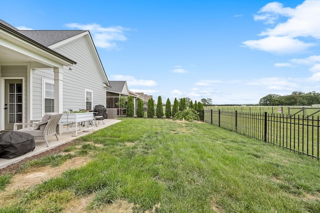3420 Caroline Farms Dr, Murfreesboro, TN 37129 - view of yard with a patio area and a view of rural / pastoral area