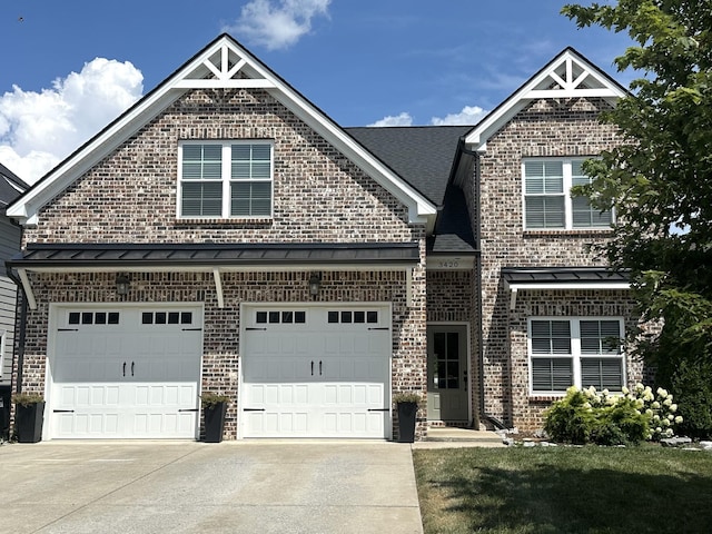 3420 Caroline Farms Dr, Murfreesboro, TN 37129 - traditional home with driveway, brick siding, roof with shingles, and a front lawn