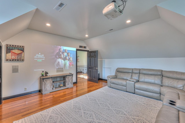 107 Churchill Farms Dr, Murfreesboro, TN 37127 - living area featuring recessed lighting, vaulted ceiling, wood finished floors, and visible vents