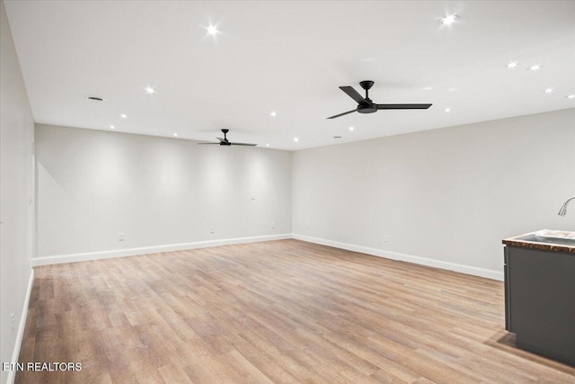 1983 Kaylee Dr, Jefferson City, TN 37760 - spare room featuring recessed lighting, a ceiling fan, and light wood-style flooring