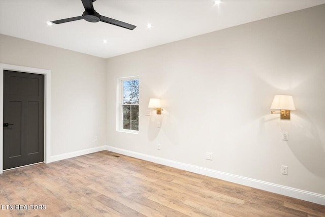 1983 Kaylee Dr, Jefferson City, TN 37760 - spare room featuring a ceiling fan, baseboards, and wood finished floors