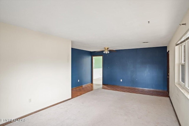 716 Lakewood Dr, Jefferson City, TN 37760 - carpeted empty room with a ceiling fan and baseboards