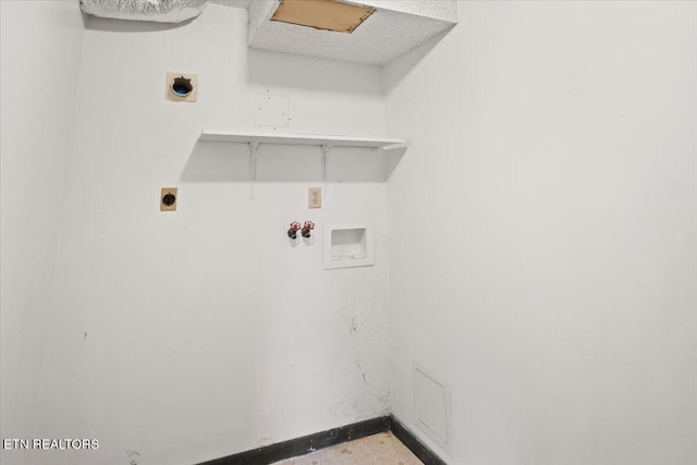 716 Lakewood Dr, Jefferson City, TN 37760 - laundry area with laundry area, hookup for a washing machine, baseboards, and hookup for an electric dryer