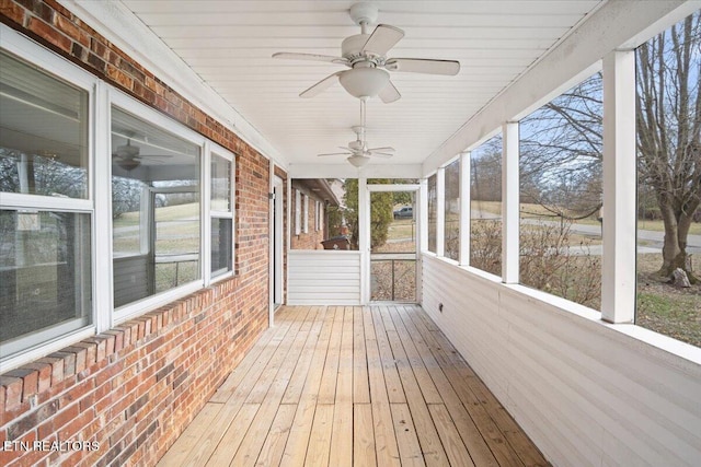 716 Lakewood Dr, Jefferson City, TN 37760 - unfurnished sunroom with ceiling fan