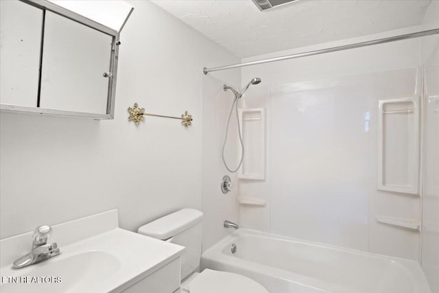 716 Lakewood Dr, Jefferson City, TN 37760 - bathroom with vanity, washtub / shower combination, and toilet
