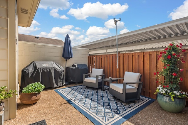 8542 Sawyer Brown Rd, Nashville, TN 37221 - view of patio featuring fence and grilling area