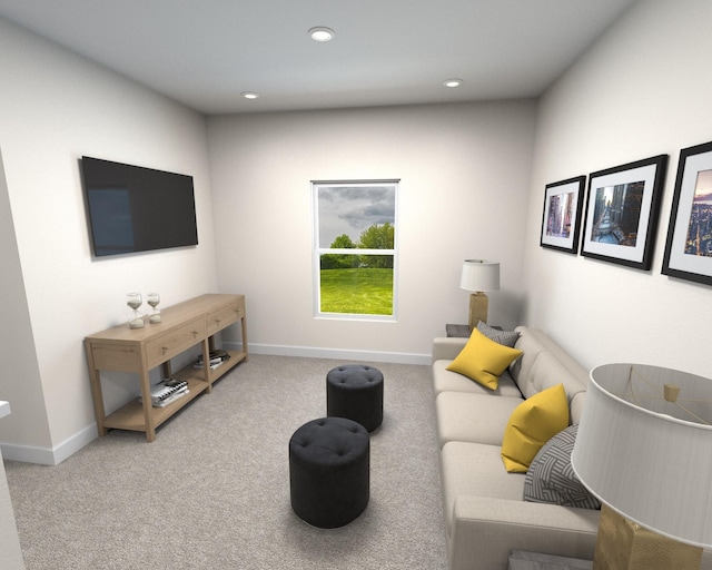 3900 Northbrook Dr, Nashville, TN 37207 - living area featuring carpet floors, recessed lighting, and baseboards
