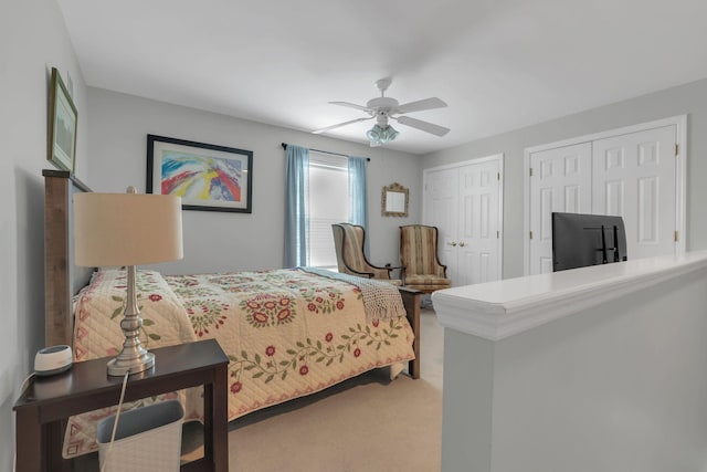 13 Hosier Ct, Lebanon, TN 37087 - carpeted bedroom with multiple closets and ceiling fan