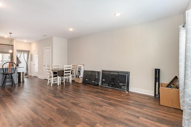 7025 Magnolia Crossings, Spring Hill, TN 37174 - dining space featuring dark wood-type flooring, baseboards, and recessed lighting
