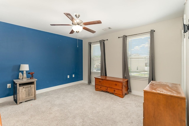 7025 Magnolia Crossings, Spring Hill, TN 37174 - unfurnished bedroom with a ceiling fan, carpet flooring, visible vents, and baseboards