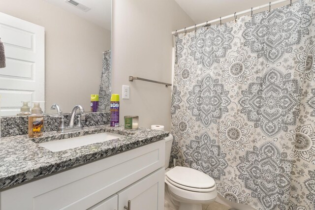 7025 Magnolia Crossings, Spring Hill, TN 37174 - full bath with vanity, toilet, a shower with shower curtain, and visible vents
