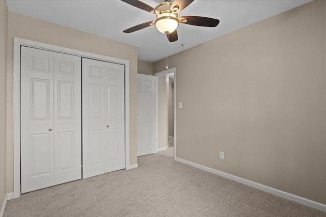 7203 Rosemary Ct, Fairview, TN 37062 - unfurnished bedroom featuring a ceiling fan, baseboards, carpet, and a closet