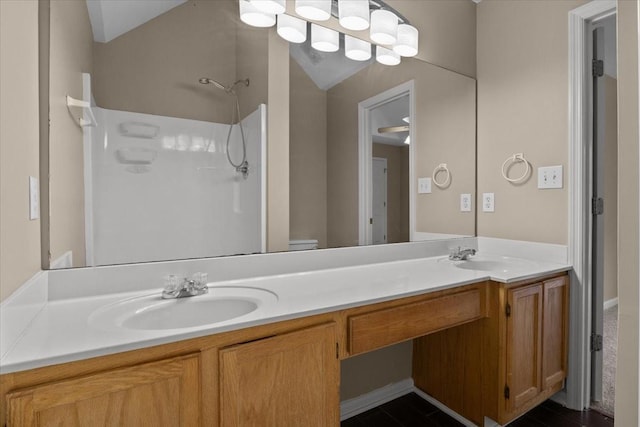 7203 Rosemary Ct, Fairview, TN 37062 - full bathroom with a sink, walk in shower, and double vanity