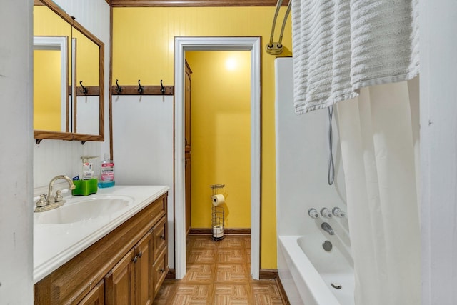 286 Pine Grove Rd, South Pittsburg, TN 37380 - bathroom with vanity and bathtub / shower combination