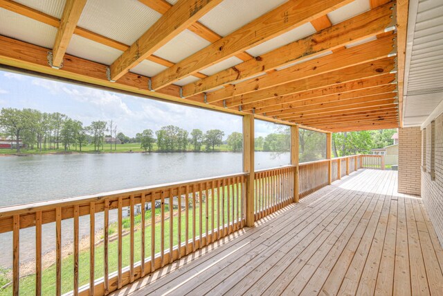 411 Willow Lake Dr, Portland, TN 37148 - wooden deck featuring a water view