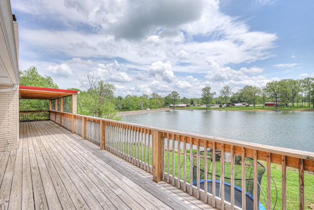 411 Willow Lake Dr, Portland, TN 37148 - wooden deck featuring a water view