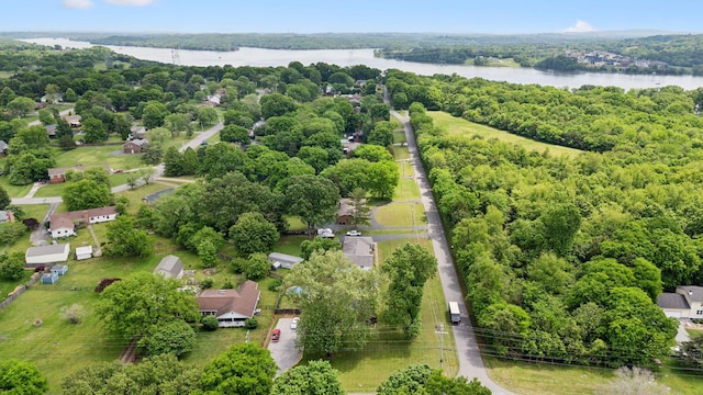 1031 Bayview Dr, Gallatin, TN 37066 - birds eye view of property featuring a water view and a wooded view