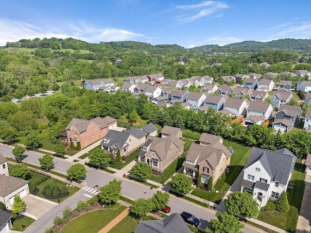 aerial view with a residential view