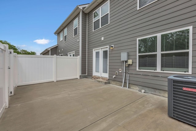 312 Mattie Ln, Spring Hill, TN 37174 - view of patio / terrace featuring central air condition unit and fence