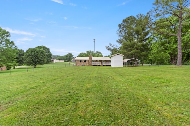 1025 Goshentown Rd, Hendersonville, TN 37075 - view of yard featuring a detached carport