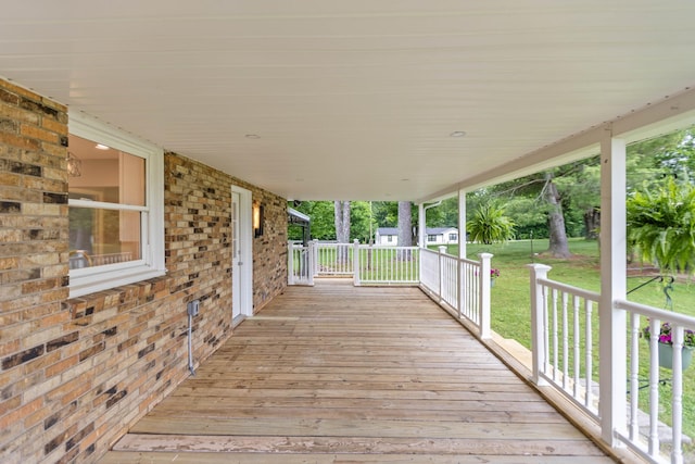 1025 Goshentown Rd, Hendersonville, TN 37075 - deck featuring a lawn and covered porch