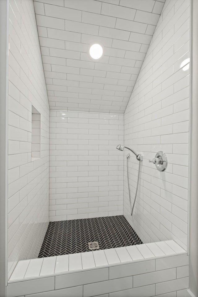 2004 Natchez Trce, Nashville, TN 37212 - full bath featuring vaulted ceiling and a tile shower