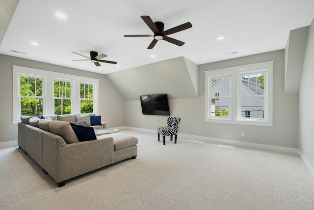 2004 Natchez Trce, Nashville, TN 37212 - living room with baseboards, carpet flooring, and visible vents